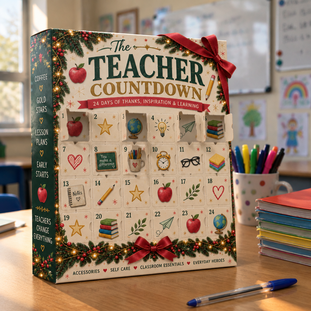 First doors opened on a teachers desk