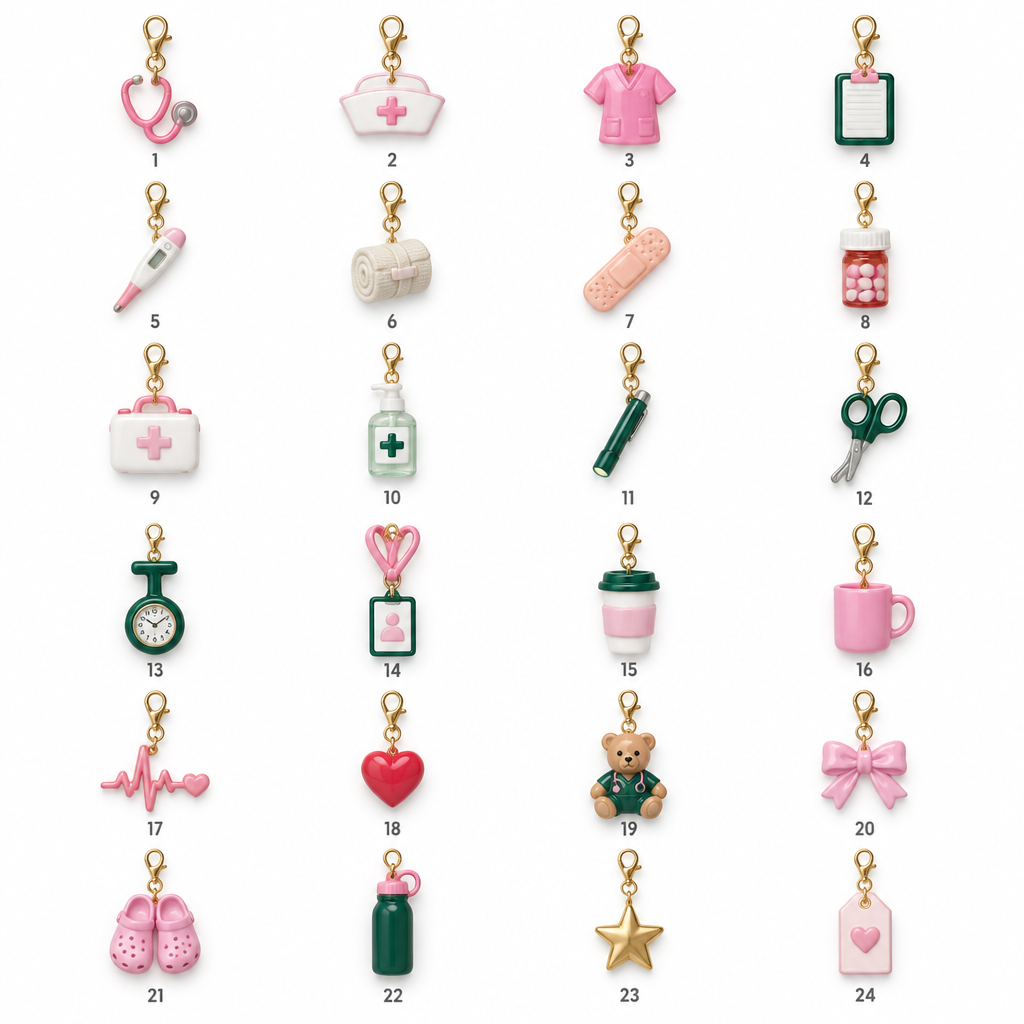 All 24 nurse charms