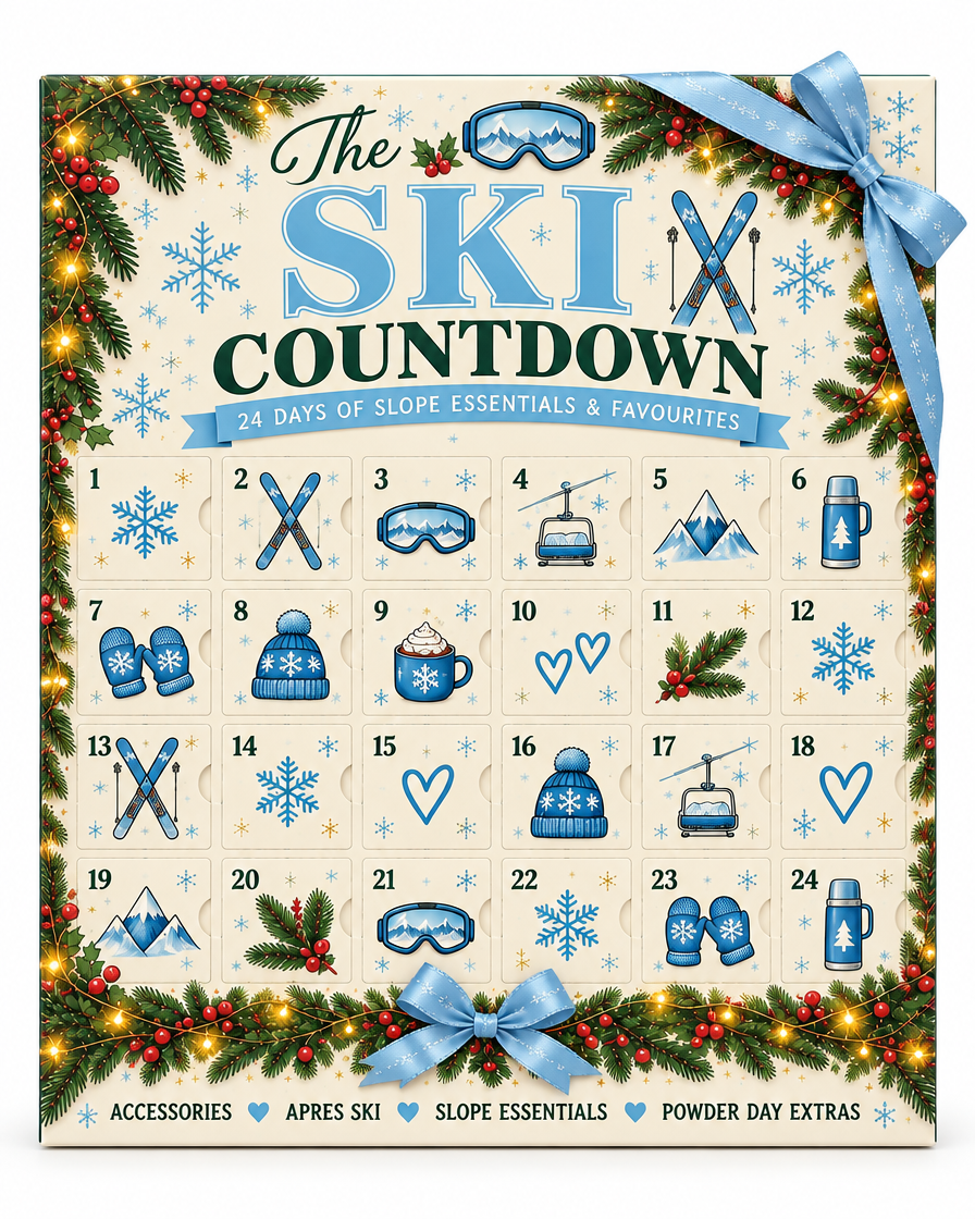 The Ski Countdown advent calendar, front view