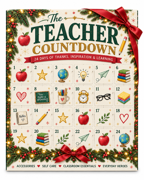 The Teacher Countdown advent calendar, front view